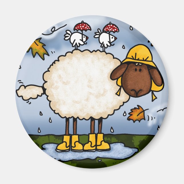 autumn sheep magnet (Front)