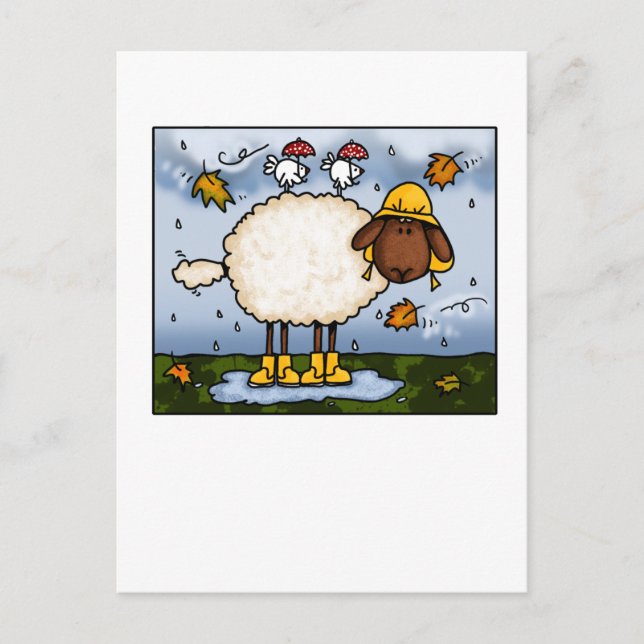autumn sheep postcards (Front)