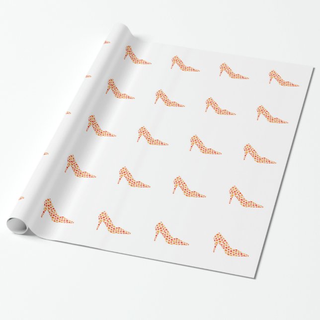 autumn shoe wrapping paper (Unrolled)