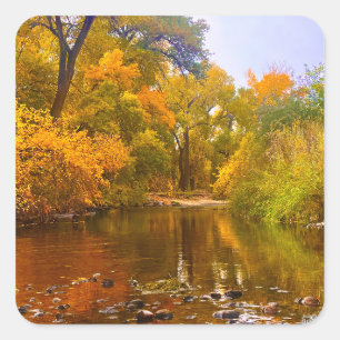 Autumn Shore Square Sticker