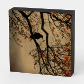 Autumn Silence Wooden Box Sign (Angled Vertical)