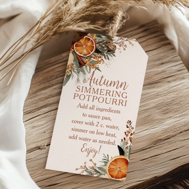 Autumn Simmering Potpourri Gift Tags (Creator Uploaded)