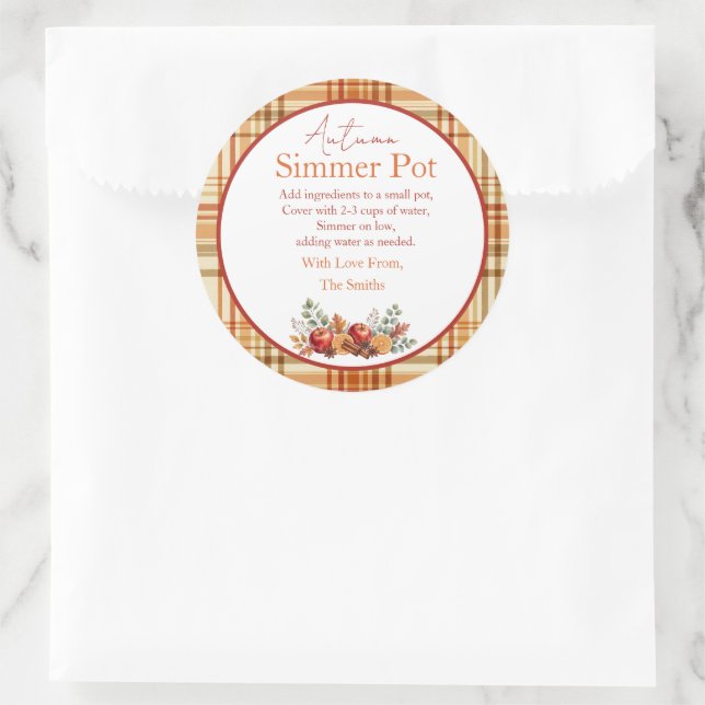 Autumn Simmering Potpourri Kit Label  (Bag)