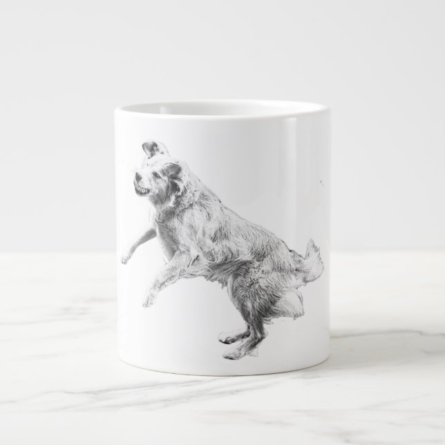 Autumn Skies, Flying Spirit Large Coffee Mug (Front)