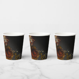 Autumn Skull Gothic Elegance Wedding Paper Cups