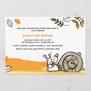 Autumn Snail Invitation
