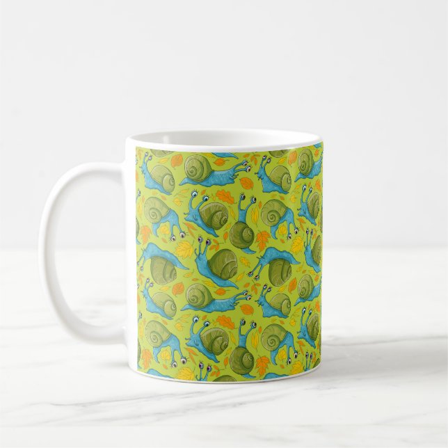 Autumn snails coffee mug (Left)
