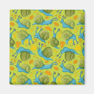 Autumn snails magnet
