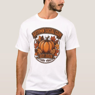 Autumn Social Club EST 2026 Pumpkin Fall T-Shirt