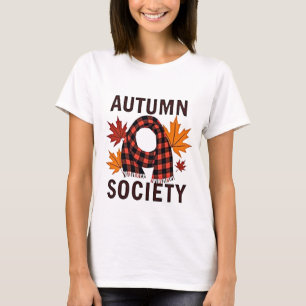 Autumn Society – Personalised Plaid Letter Fill T-Shirt