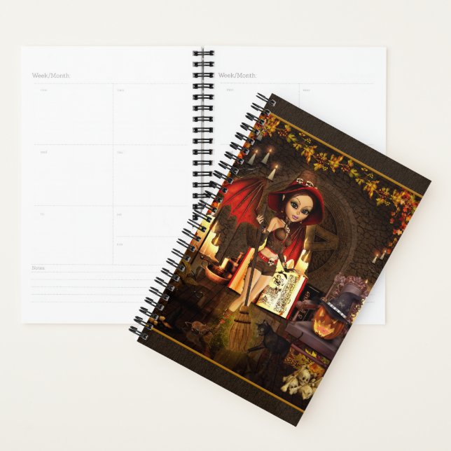 Autumn Spell Witch Art Day Planner (Display)
