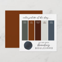 Autumn Spice Rustic Fall Colour Palette Card