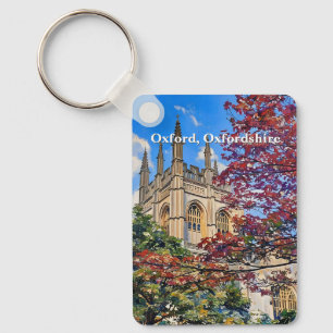 Autumn Spires – Oxford Cathedral in Fall Key Ring