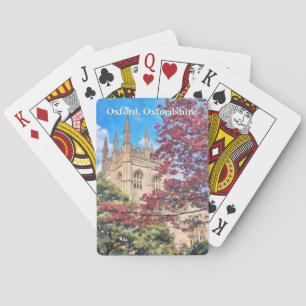 Autumn Spires – Oxford Cathedral in Fall Playing Cards