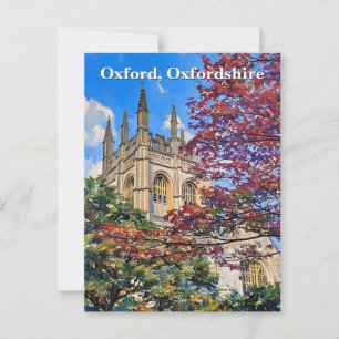 Autumn Spires – Oxford Cathedral in Fall Postcard