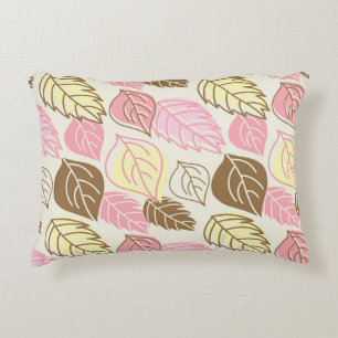 Autumn Splendour: Leaf Seamless Pattern Decorative Cushion