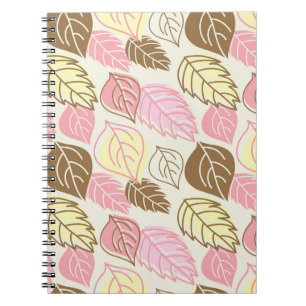 Autumn Splendour: Leaf Seamless Pattern Notebook