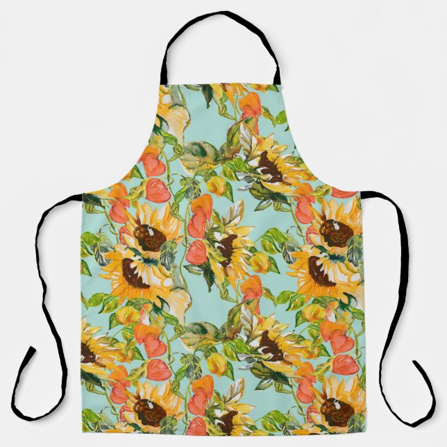 Autumn Splendour: Seamless Nature Pattern Apron (Front)