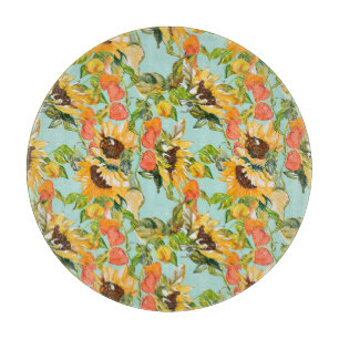 Autumn Splendour: Seamless Nature Pattern Cutting Board
