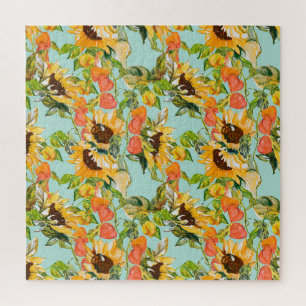 Autumn Splendour: Seamless Nature Pattern Jigsaw Puzzle