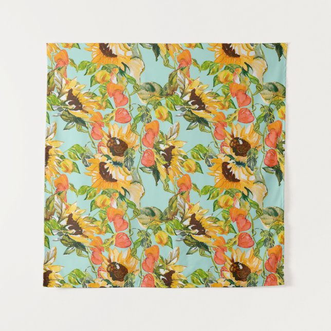Autumn Splendour: Seamless Nature Pattern Tapestry (Front)