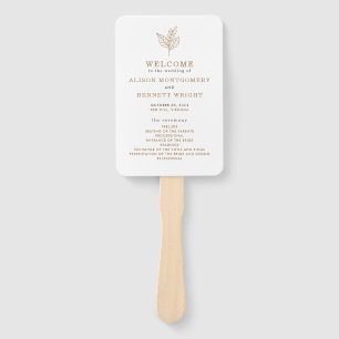 Autumn Sprig Fall Wedding Program Hand Fan