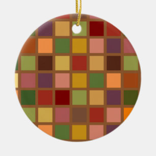 Autumn Squared Ceramic Ornament