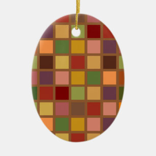 Autumn Squared Ceramic Tree Decoration