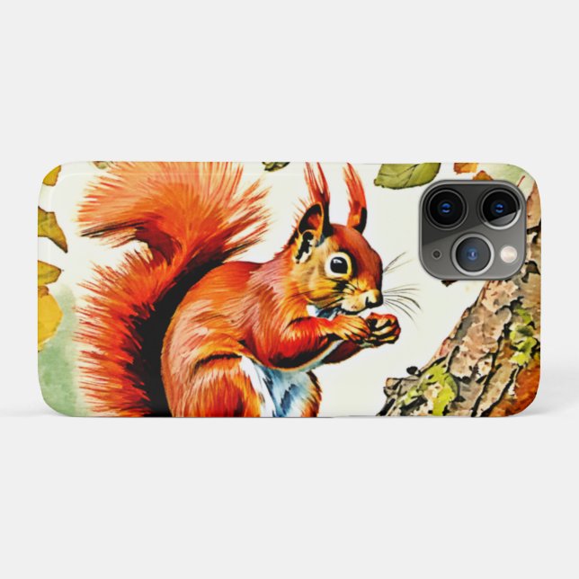 Autumn Squirrel Art Case-Mate iPhone Case (Back (Horizontal))