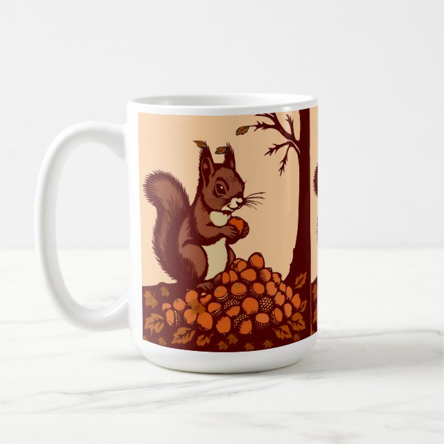 🐿️ Autumn Squirrel Classic Coffee Mug (Left)
