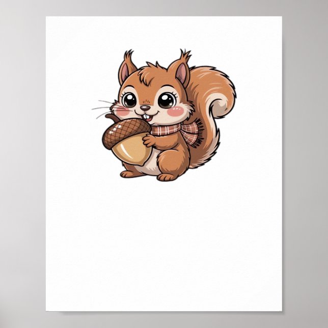 autumn squirrel Classic T-Shirt Poster (Front)