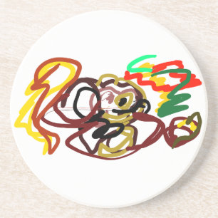Autumn squirrel love coaster