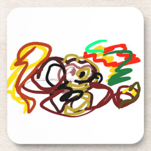 Autumn squirrel love  coaster