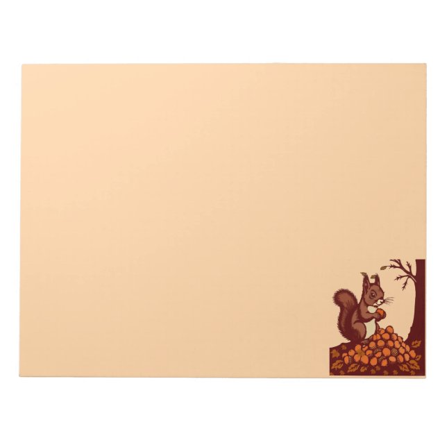 🐿️ Autumn Squirrel Notebook – Stationery📝 Notepad (Front)
