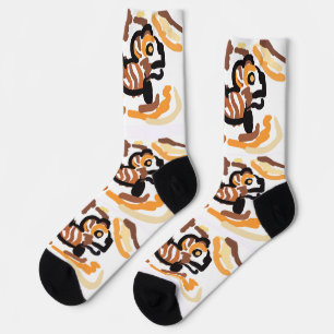 Autumn squirrel play  socks