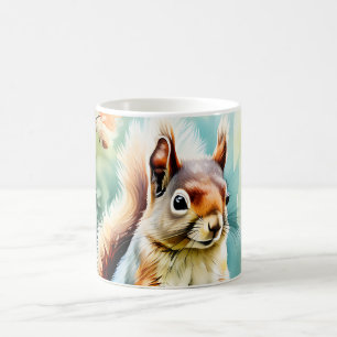 Autumn Squirrel Watercolor Coffee Mug