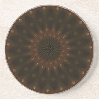 Autumn Star Kaleidoscope Mandala Coaster