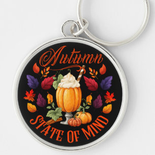 Autumn State Of Mind Black Key Ring