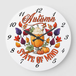 Autumn State Of Mind  Large Clock