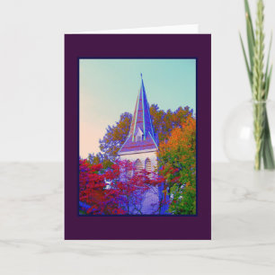 'Autumn Steeple' Blank Greeting Card