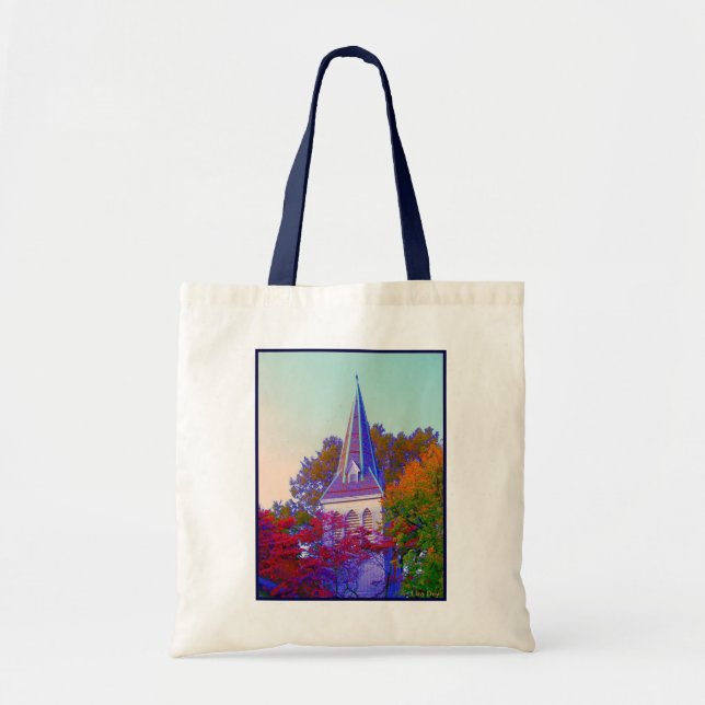 'Autumn Steeple' Budget Canvas Tote Bag (Front)