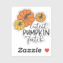 Autumn Sticker Cutest Pumpkin In The Patch