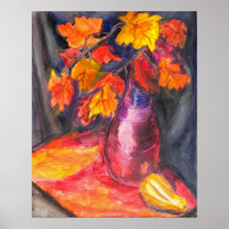 Autumn still life poster