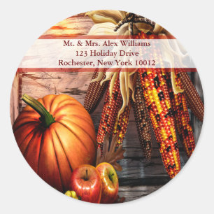 Autumn Still Life Thanksgiving Address Labels