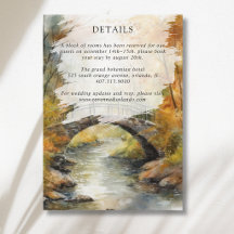 Autumn Stone Bridge River Fall Wedd Details