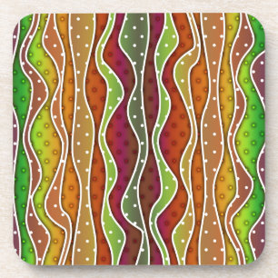 AUTUMN STRIPES CORK COASTERS