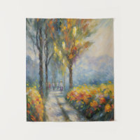 Autumn Stroll Impressionist Pathway Scene