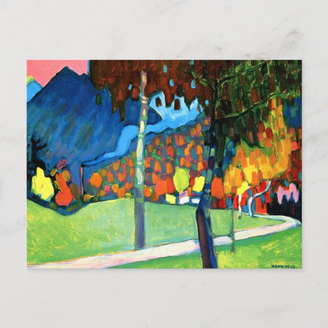 Autumn Study in Oberau, by Kandinsky, Postcard (Front)