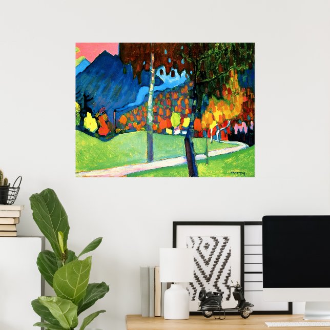 Autumn Study in Oberau by Kandinsky Poster (Home Office)