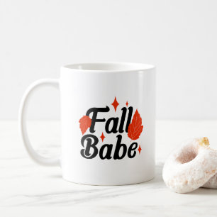 Autumn Stylish Fall Babe Print Coffee Mug